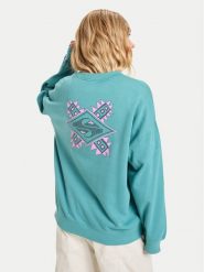 Quiksilver Bluza EQWFT03188 Niebieski Oversize. Niebieskie bluzy damskie Quiksilver, xl, bez wzorów, z bawełny, bez ramiączek, bez kaptura. Za 259.99 zł.