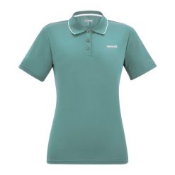 Koszulka Polo Damska Botanna. Zielone bluzki damskie Regatta, bez wzorów, sportowe, bez kołnierzyka, bez ramiączek. Za 94.99 zł.