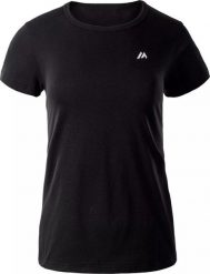 Martes Damska koszulka z krótkim rękawem Martes essentials LADY MANDO czarny rozmiar XS. Czarne bluzki damskie MARTES, xs, bez wzorów, bez kołnierzyka, bez ramiączek. Za 32.38 zł.