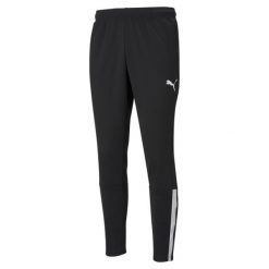 Męskie treningowe spodnie piłkarskie teamLIGA PUMA Black White. Białe spodnie sportowe męskie Puma, m, bez wzorów, z dresówki, do piłki nożnej. Za 131.51 zł.