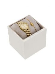 Michael Kors Zestaw zegarek i bransoletka Lexington Set MK4992SET Złoty. Żółte, analogowe zegarki damskie Michael Kors, ze stali. Za 1,479.00 zł.