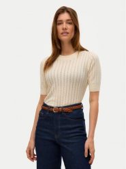 Vero Moda Sweter Morena 10321893 Beżowy Slim Fit. Brązowe swetry nierozpinane damskie Vero Moda, m, bez wzorów, z bawełny, bez kołnierzyka, bez ramiączek. Za 139.99 zł.