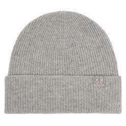 Czapka Calvin Klein. Szare czapki damskie Calvin Klein, na zimę, bez wzorów. Za 329.99 zł.