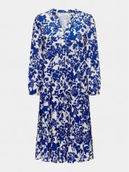 ONLY Sukienka koszulowa Milana 15308233 Granatowy Loose Fit. Niebieskie sukienki damskie ONLY, xs, bez wzorów, z wiskozy, bez kołnierzyka, bez ramiączek, koszulowe. Za 179.99 zł.