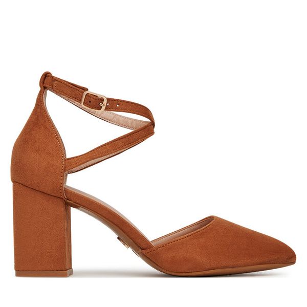 Czółenka DeeZee. Brązowe czółenka damskie DeeZee, bez wzorów, bez obcasa, bez zapięcia. Za 139.99 zł.