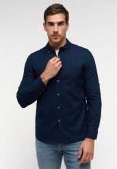 Męska Koszula MUSTANG Rawlins Navy Blazer 1014773 5324. Niebieskie koszule męskie Mustang, m, bez wzorów, bez kołnierzyka, bez ramiączek. Za 139.99 zł.
