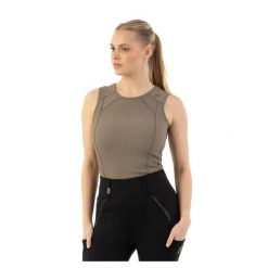 Damski tank top ANKY ATC261302. Brązowe topy damskie ANKY, bez wzorów, sportowe, bez kołnierzyka, bez ramiączek. Za 287.00 zł.