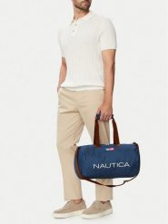 Nautica Torba sportowa WBEOHP-NTC-P-001-10 Granatowy. Niebieskie torby sportowe męskie Nautica, bez wzorów, z materiału. Za 89.99 zł.
