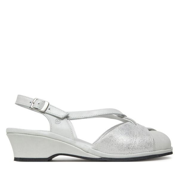 Sandały Suave. Białe sandały damskie Suave, bez wzorów, bez obcasa, na koturnie, bez zapięcia. Za 259.99 zł.