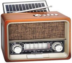 Radio przenośne z panelem solarnym LTC NETTA RETRO Bluetooth USB latarka. Radia LTC. Za 72.90 zł.