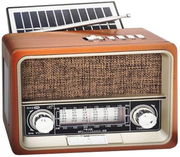 Radio przenośne z panelem solarnym LTC NETTA RETRO Bluetooth USB latarka. Radia LTC. Za 67.27 zł.