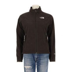 Damska kurtka polarowa WindWall. Czarne kurtki sportowe damskie The North Face, l, bez wzorów, z materiału, bez ramiączek, bez kaptura, outdoorowe. Za 170.36 zł.