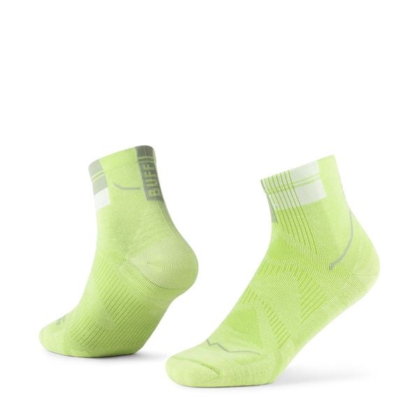 Skarpetki Buff COOLNET® QUARTER SOCK CQ LIME S. Zielone skarpetki damskie Buff, bez wzorów, z elastanu. Za 79.99 zł.