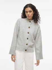 Vila Kardigan damski - VIBibbi Kobiety Sztuczne włókno szary marmurkowy, XL. Szare kardigany damskie Vila, na jesień, xl, bez wzorów, z włókna, bez kołnierzyka. Za 229.95 zł.