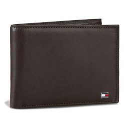 Portfel Tommy Hilfiger. Brązowe portfele męskie Tommy Hilfiger, bez wzorów. Za 249.99 zł.