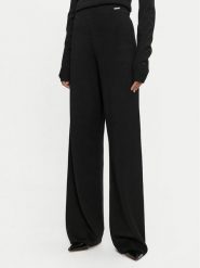 Calvin Klein Spodnie dzianinowe K20K207680 Czarny Straight Fit. Czarne spodnie materiałowe damskie Calvin Klein, bez wzorów, z dzianiny. Za 559.99 zł.