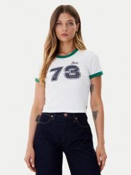 Levi's® T-Shirt Graphic Ringer A3523-0142 Biały Slim Fit. Białe t-shirty damskie s, bez wzorów, z bawełny, bez kołnierzyka, bez ramiączek. Za 129.99 zł.