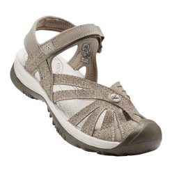 Sandały trekkingowe damskie KEEN Rose. Brązowe sandały damskie Keen, bez wzorów, bez obcasa, bez zapięcia. W wyprzedaży za 349.00 zł.