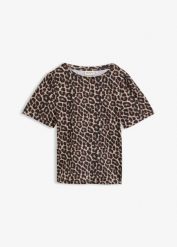 T-shirt z czystej bawełny organicznej. Czarne t-shirty damskie bonprix, bez wzorów, z bawełny, bez kołnierzyka, bez ramiączek. Za 54.99 zł.
