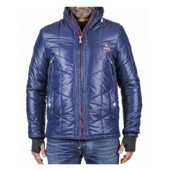 Kurtka narciarska Peak Mountain Capa. Niebieskie kurtki sportowe męskie Peak Mountain, m, bez wzorów, z puchu, bez kaptura, narciarskie. Za 255.00 zł.
