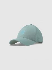 4F Czapka z daszkiem strapback uniseks - turkusowa S/M. Niebieskie czapki damskie 4F, na lato, bez wzorów, z syntetyku, klasyczne. W wyprzedaży za 59.99 zł.