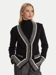 Luisa Spagnoli Kardigan Ceneriera 100206 Czarny Regular Fit. Czarne kardigany damskie Luisa Spagnoli, s, bez wzorów, z wełny, bez kołnierzyka. Za 1,669.00 zł.