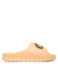 Lacoste Klapki 7-49CFA0027 Różowy. Czerwone klapki damskie Lacoste, bez wzorów, z tworzywa sztucznego, bez obcasa, bez zapięcia. Za 179.99 zł.