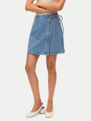 Vero Moda Spódnica jeansowa Liza 10332535 Niebieski Regular Fit. Niebieskie spódnice damskie Vero Moda, l, bez wzorów, z bawełny. Za 139.99 zł.