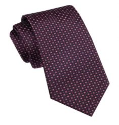 Elegancki Męski Krawat - Alties - Burgundowy Drobny Wzór w Groszki. Czerwone krawaty i muchy Alties, bez wzorów, z tkaniny, eleganckie. Za 49.00 zł.