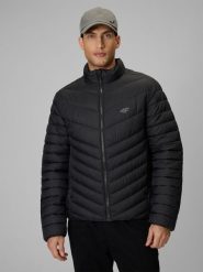 4F Kurtka z wypełnieniem syntetycznym męska - czarna XXL. Czarne kurtki męskie 4F, m, bez wzorów, z materiału, bez kaptura. Za 249.99 zł.