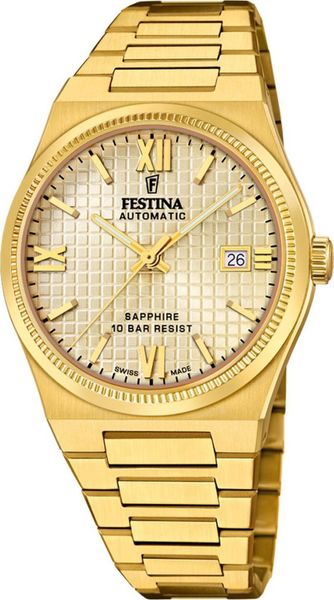 Zegarek Festina Zegarek męski Festina F20032-2 złoty. Żółte zegarki męskie Festina, bez wzorów, złote. Za 2,591.00 zł.
