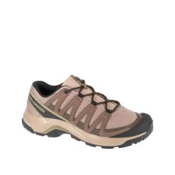 Buty trekkingowe Salomon X-Adventure Reckon GTX Beżowe. Brązowe trekkingi męskie Salomon, z gumy, bez zapięcia. Za 439.75 zł.