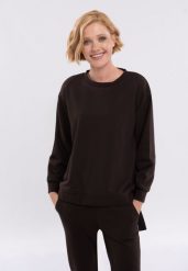 Bluza oversize B-PAOLA. Brązowe bluzy damskie Volcano, s, bez wzorów, z bawełny, bez ramiączek, bez kaptura. Za 159.99 zł.