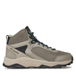 Trekkingi Columbia. Brązowe botki męskie Columbia, bez wzorów, sportowe, bez obcasa, bez zapięcia. Za 299.99 zł.