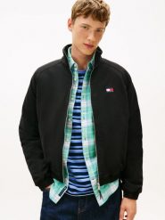 Tommy Jeans Męska kurtka bomber Mężczyźni Bawełna czarny jednolity, XL. Czarne kurtki męskie Tommy Jeans, m, bez wzorów, z bawełny, bez kaptura. Za 749.95 zł.