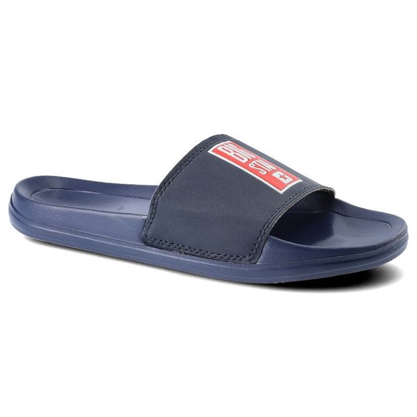 Granatowe Klapki Big Star Damskie Buty Wodoodporne. Niebieskie klapki damskie BIG STAR, bez wzorów, z tworzywa sztucznego, biznesowe, bez obcasa, bez zapięcia. Za 59.99 zł.