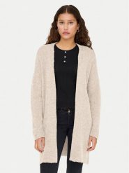 ONLY Kardigan Talio 15358604 Beżowy Regular Fit. Brązowe kardigany damskie ONLY, s, bez wzorów, z syntetyku, bez kołnierzyka. Za 169.99 zł.