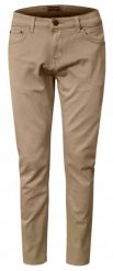 Bawełniane Spodnie Chinos, Regular - Pako Jeans - Beżowe. Brązowe eleganckie spodnie męskie Pako Jeans, bez wzorów, z bawełny, biznesowe. Za 195.00 zł.