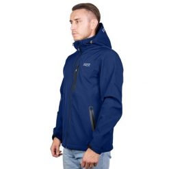 Kurtka softshell męska Pros Sport SOFTGRIT 729CH. Niebieskie kurtki sportowe męskie Pros, m, bez wzorów, z softshellu, bez kaptura, trekkingowe. Za 299.00 zł.