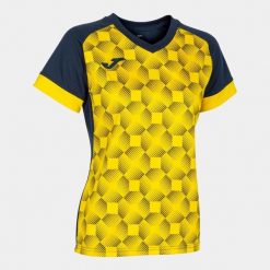 Koszulka do piłki nożnej damska Joma Supernova III. Niebieskie bluzki damskie Joma, xl, bez wzorów, sportowe, bez kołnierzyka, bez ramiączek. Za 138.99 zł.