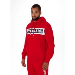 Bluza męska Pitbull z kapturem Sherwood. Czerwone bluzy męskie PITBULL, m, bez wzorów, sportowe, bez ramiączek, z kapturem. Za 239.00 zł.