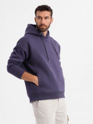 Bluza dresowa unisex z kieszeniami i kapturem fioletowa V13 OU-SNBC-0105 XS/S. Fioletowe bluzy damskie Ombre, s, bez wzorów, z dresówki, bez ramiączek. Za 332.81 zł.