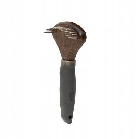 Ekskluzywne zgrzeb�o, dla zwierz�t, drewno bukowe, stalowe piny, tworzywo TPR, wym.9,5x17,5cm. Golarki i trymery Geko. Za 35.51 zł.