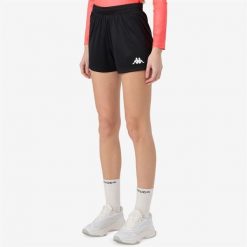Spodenki damskie Kappa Borda. Czarne obuwie sportowe damskie Kappa, bez wzorów, bez zapięcia, na fitness i siłownię. Za 122.00 zł.