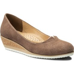 Półbuty SERGIO BARDI - Arola SS127301118AG 805. Brązowe półbuty damskie Sergio Bardi, bez wzorów, z materiału, bez obcasa, na koturnie, bez zapięcia. W wyprzedaży za 199.00 zł.