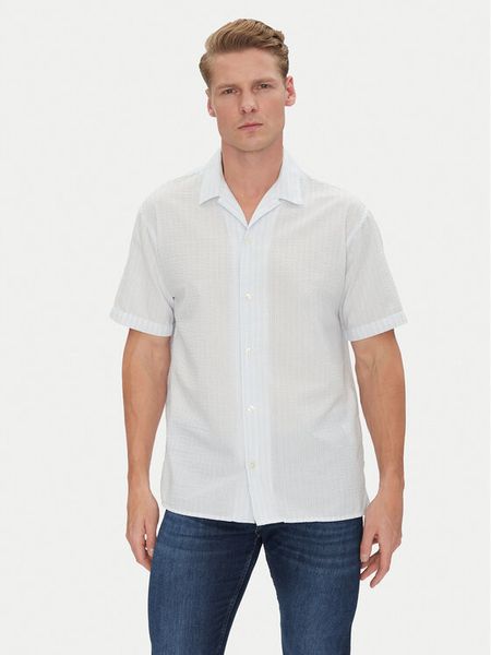 Jack & Jones Koszula Luke 12271099 Błękitny Relaxed Fit. Niebieskie koszule męskie Jack & Jones, m, bez wzorów, z syntetyku, bez kołnierzyka, bez ramiączek. Za 79.99 zł.