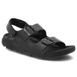 Czarne Sandały Jeep Stylowe Obuwie Męskie. Czarne sandały męskie Jeep, na lato, bez wzorów, eleganckie, bez zapięcia. Za 249.00 zł.