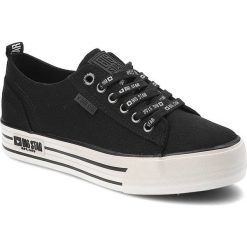 Czarne Trampki Big Star Modne Buty Damskie. Czarne trampki i tenisówki damskie BIG STAR, bez wzorów, z dresówki, bez zapięcia. Za 159.00 zł.