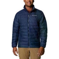 Kurtka COLUMBIA POWDER LITE II JACKET Niebieski. Niebieskie kurtki męskie Columbia, m, bez wzorów, z syntetyku, casualowe, bez kaptura. W wyprzedaży za 441.35 zł.