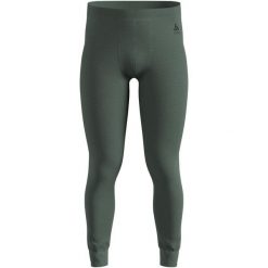 Spodnie Odlo BL BOTTOM long MERINO 160. Zielone spodnie sportowe damskie ODLO, na lato, bez wzorów, sportowe, trekkingowe. Za 379.99 zł.